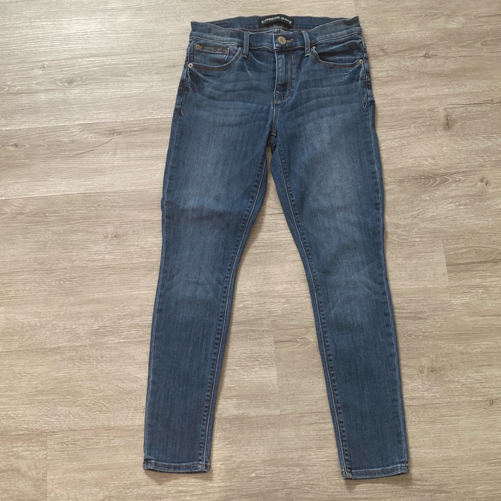 Express size 4 mid rise, Jean leggings